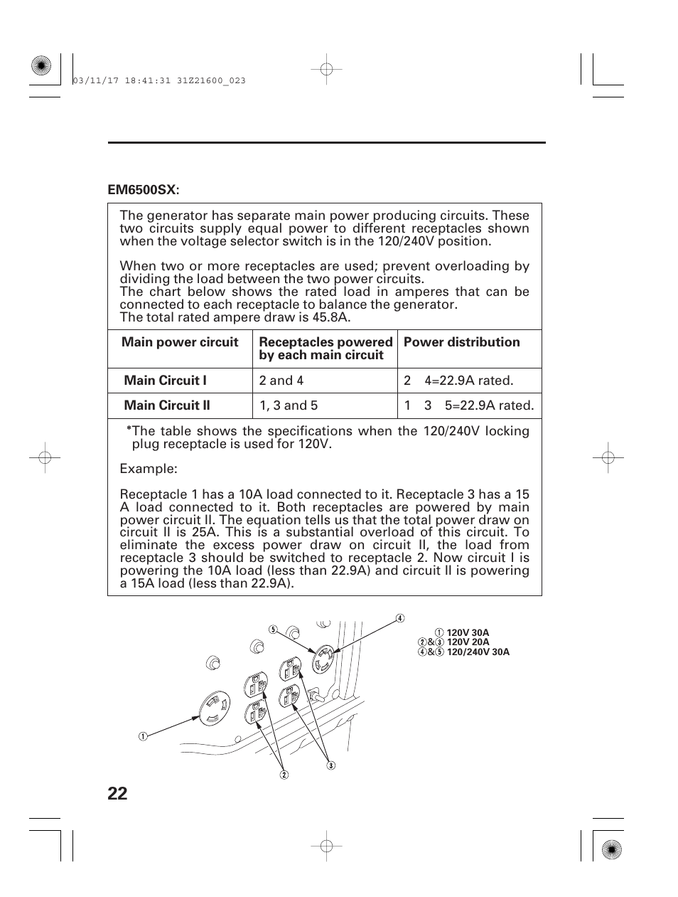 HONDA EM3800SX User Manual | Page 24 / 71