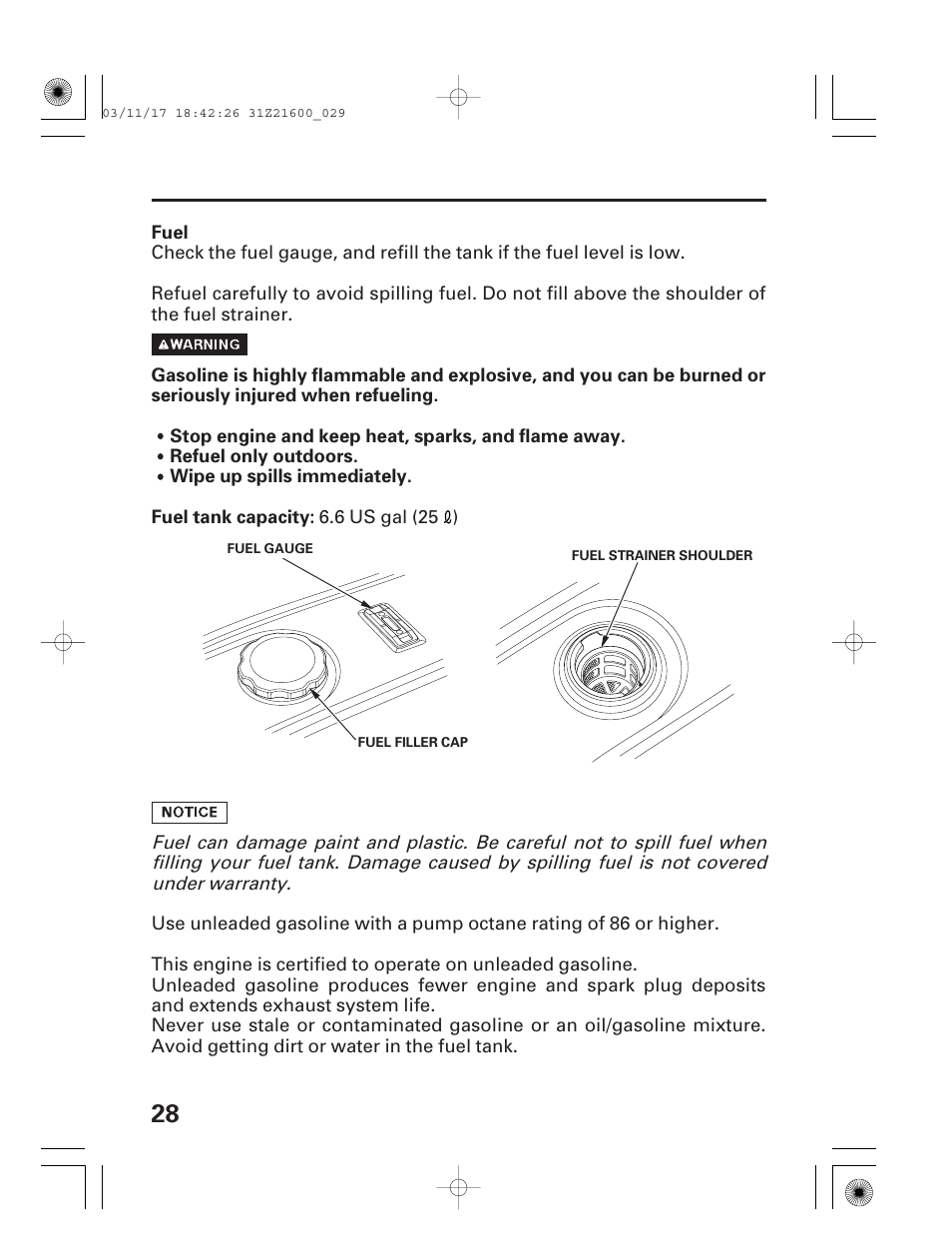 Fuel | HONDA EM3800SX User Manual | Page 30 / 71