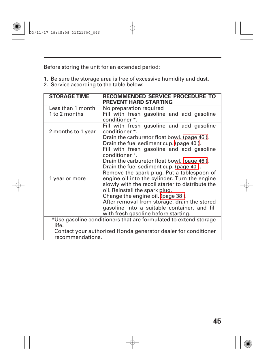 HONDA EM3800SX User Manual | Page 47 / 71