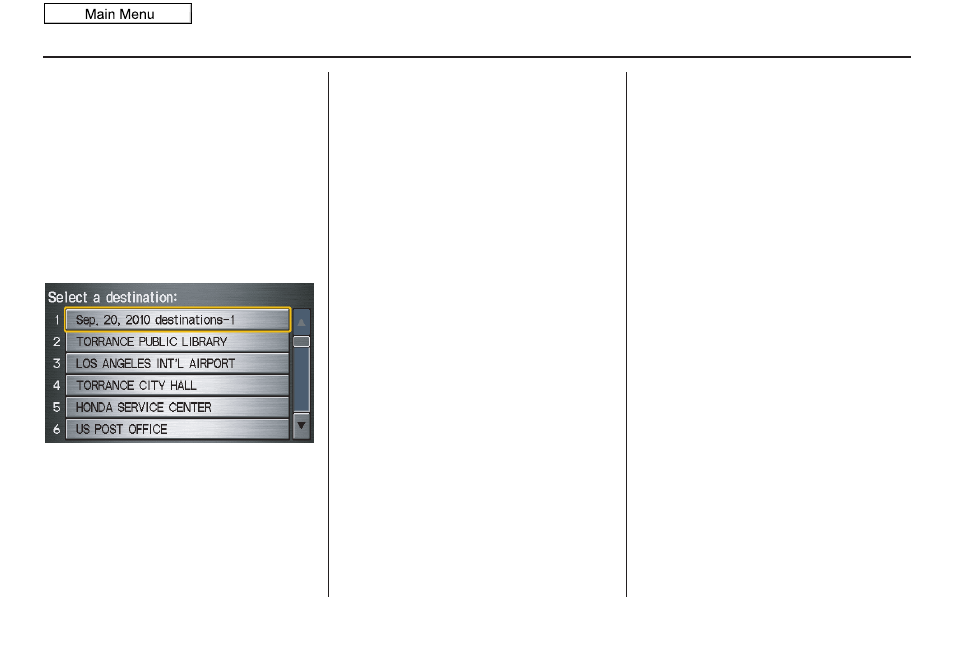 Entering a destination, 2010 civic | HONDA 2010 Civic Navigation User Manual | Page 41 / 153