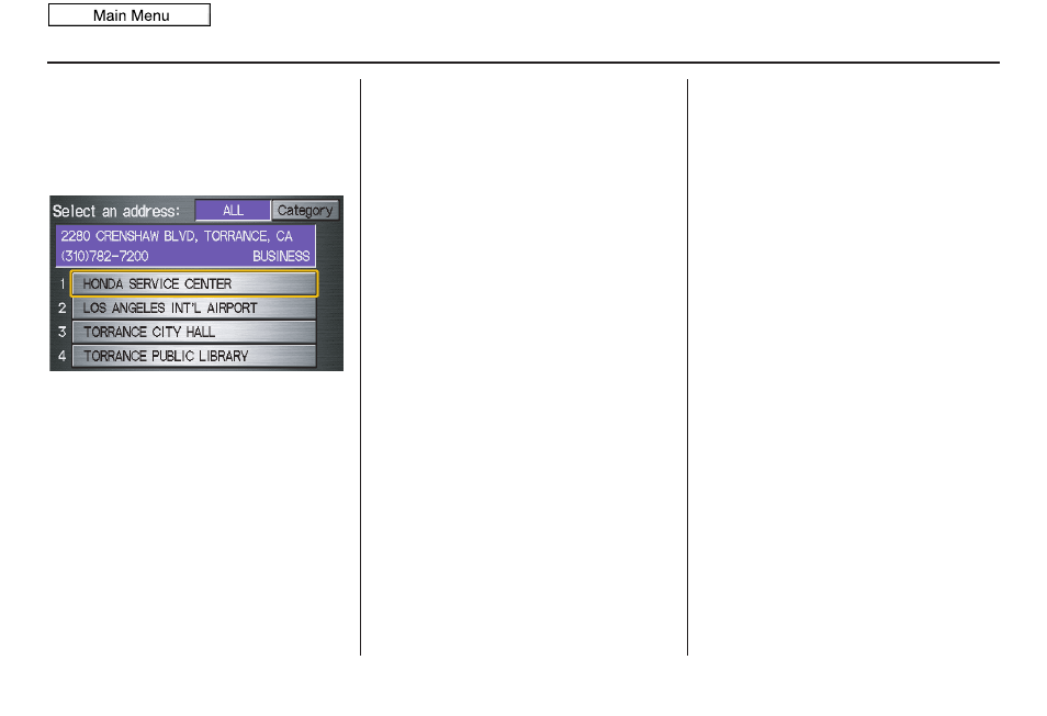 Entering a destination, 2010 civic | HONDA 2010 Civic Navigation User Manual | Page 44 / 153