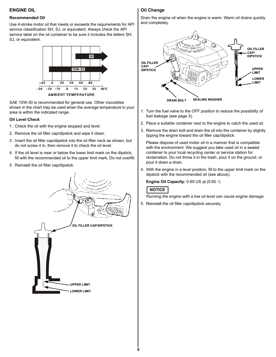 Engine oil | HONDA GXV160 User Manual | Page 5 / 12