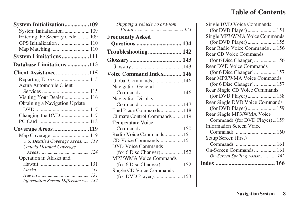 HONDA 2008 MDX 00X31-STX-8100 User Manual | Page 4 / 172