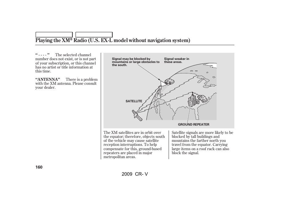 HONDA 2009 CR-V User Manual | Page 164 / 373