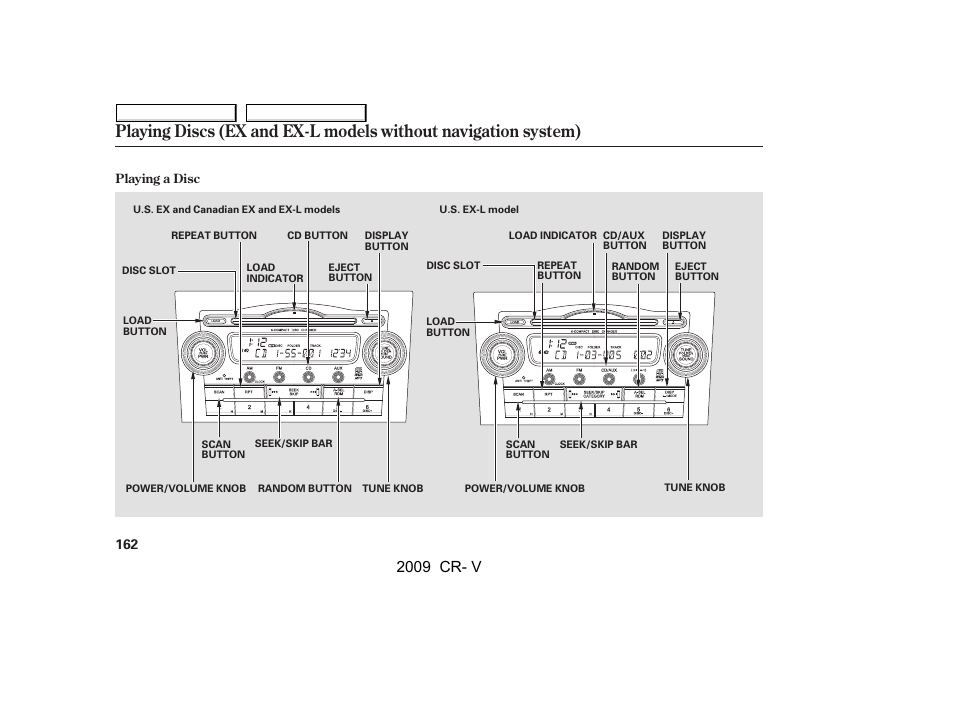 2009 cr- v | HONDA 2009 CR-V User Manual | Page 166 / 373