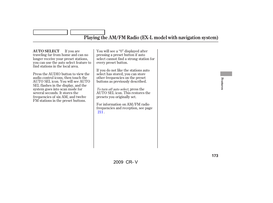 HONDA 2009 CR-V User Manual | Page 177 / 373