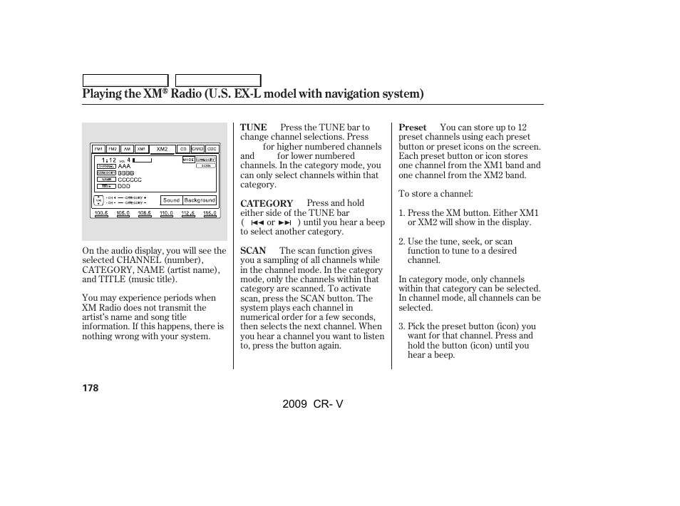 HONDA 2009 CR-V User Manual | Page 182 / 373