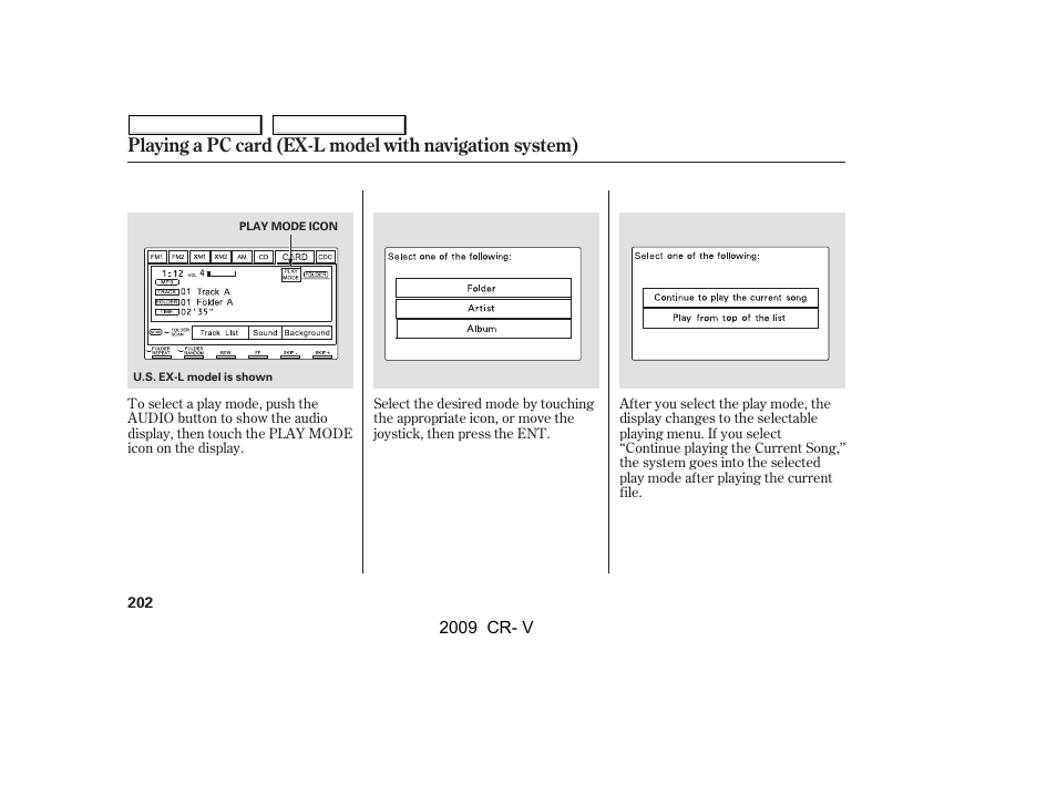 HONDA 2009 CR-V User Manual | Page 206 / 373