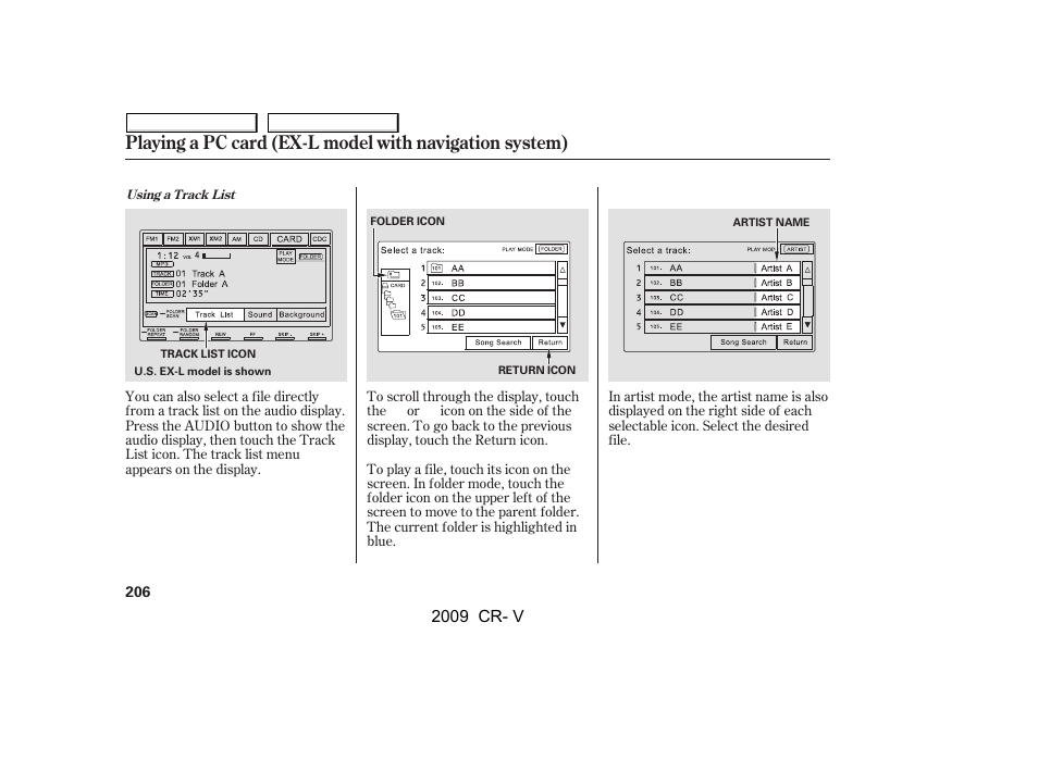 HONDA 2009 CR-V User Manual | Page 210 / 373