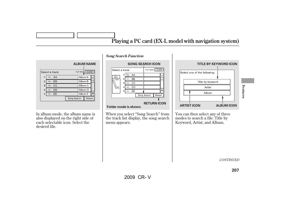 2009 cr- v | HONDA 2009 CR-V User Manual | Page 211 / 373