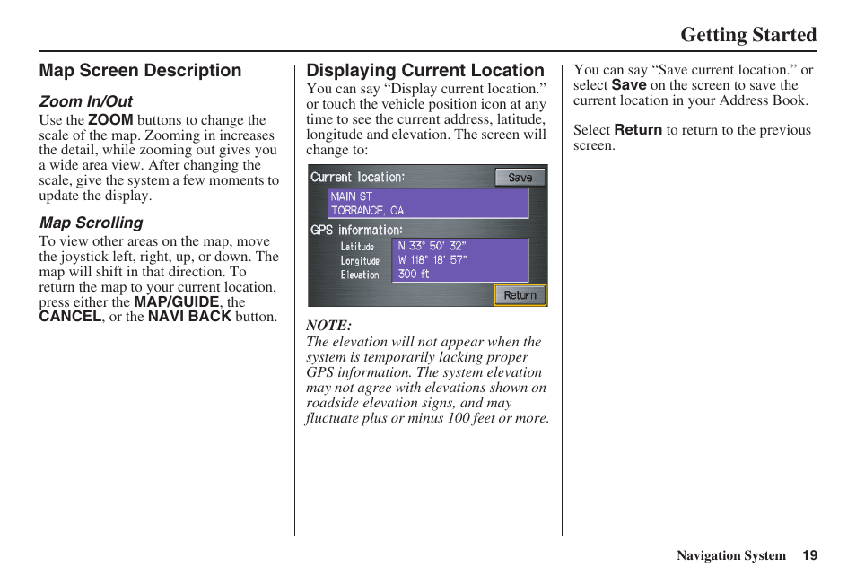 Getting started | HONDA 2008 Civic Hybrid 00X31-SNC-8100 User Manual | Page 20 / 146