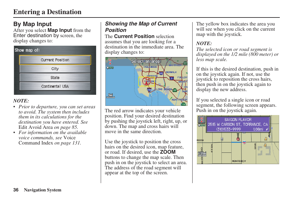 Entering a destination | HONDA 2008 Civic Hybrid 00X31-SNC-8100 User Manual | Page 37 / 146