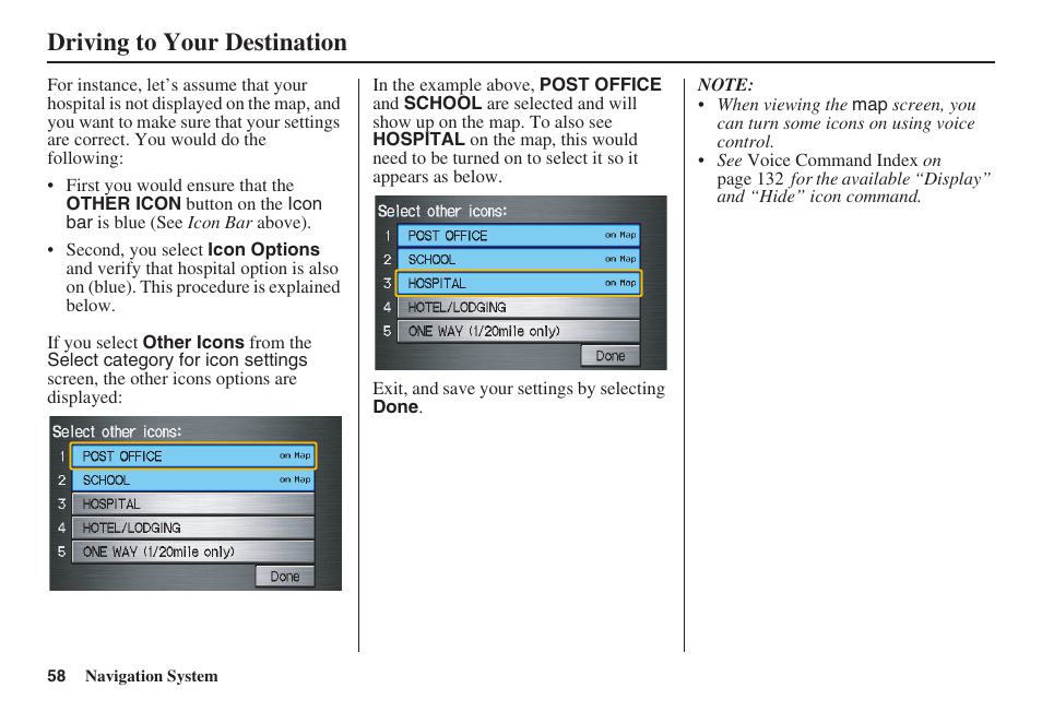 Driving to your destination | HONDA 2008 Civic Hybrid 00X31-SNC-8100 User Manual | Page 59 / 146