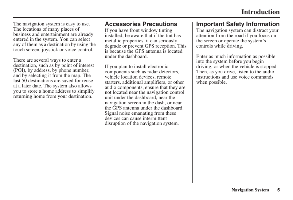 Introduction | HONDA 2008 Civic Hybrid 00X31-SNC-8100 User Manual | Page 6 / 146