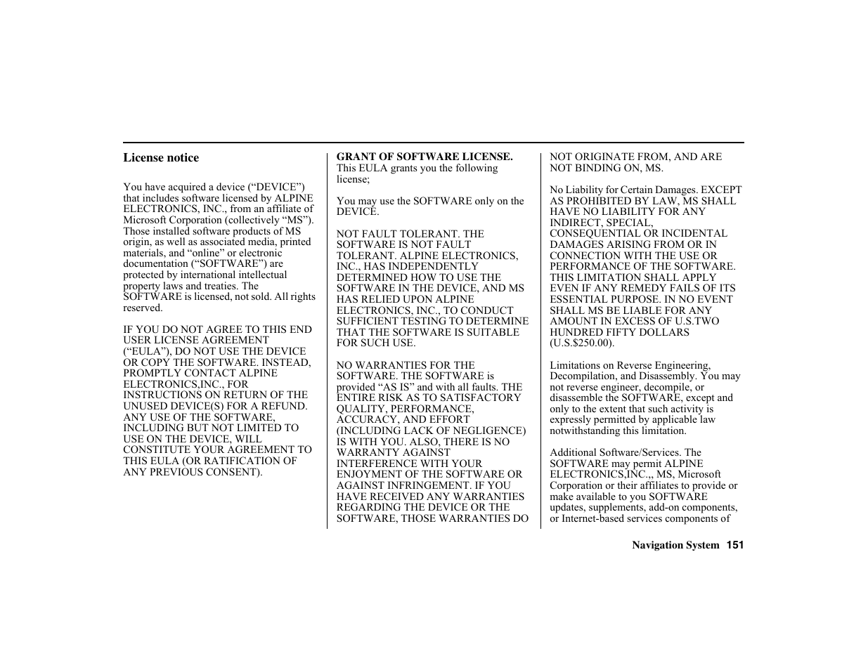 HONDA 2010 Insight Navigation User Manual | Page 152 / 153