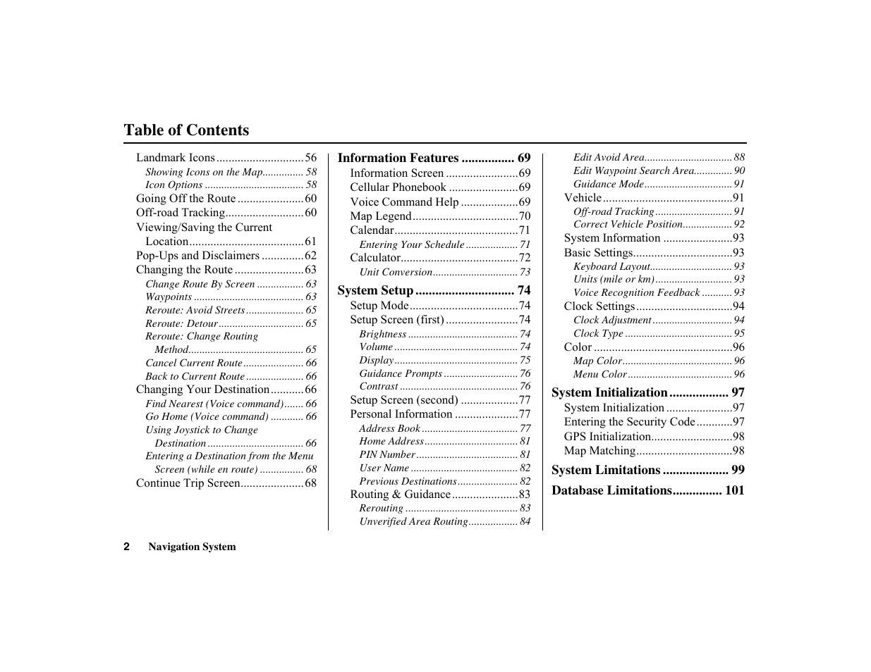 HONDA 2010 Insight Navigation User Manual | Page 3 / 153