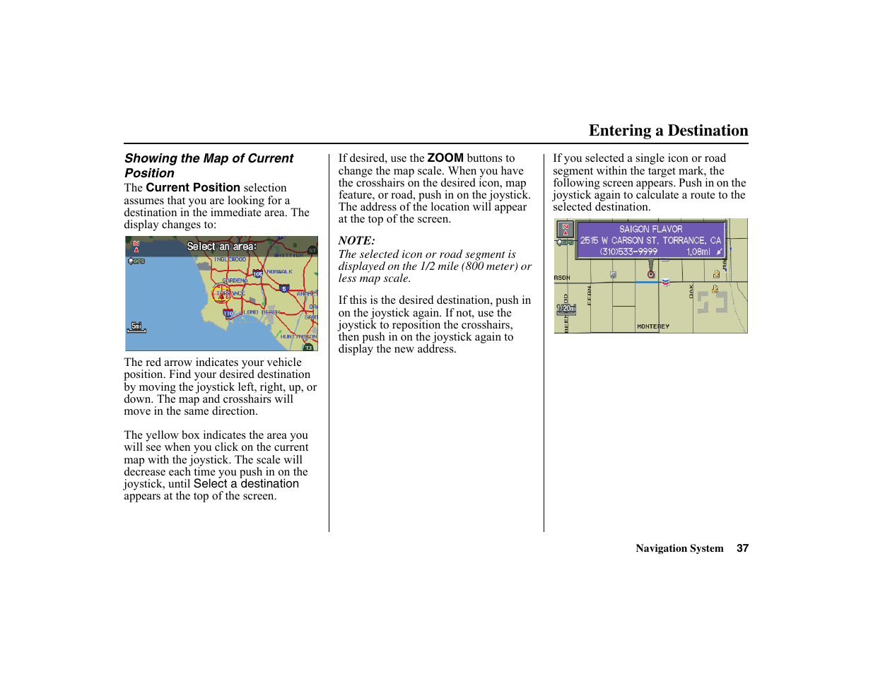 Entering a destination | HONDA 2010 Insight Navigation User Manual | Page 38 / 153