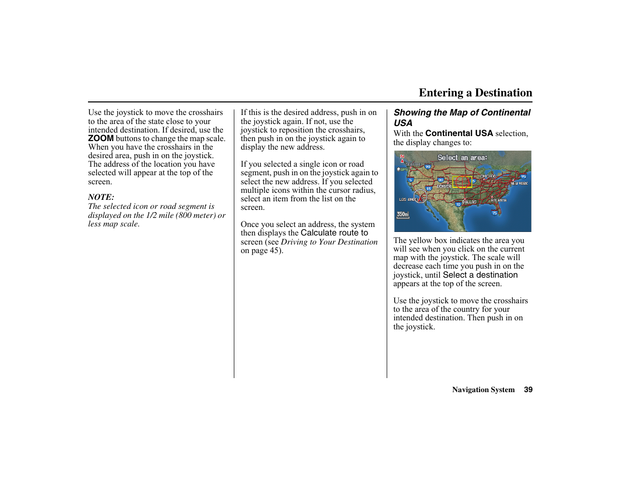 Entering a destination | HONDA 2010 Insight Navigation User Manual | Page 40 / 153