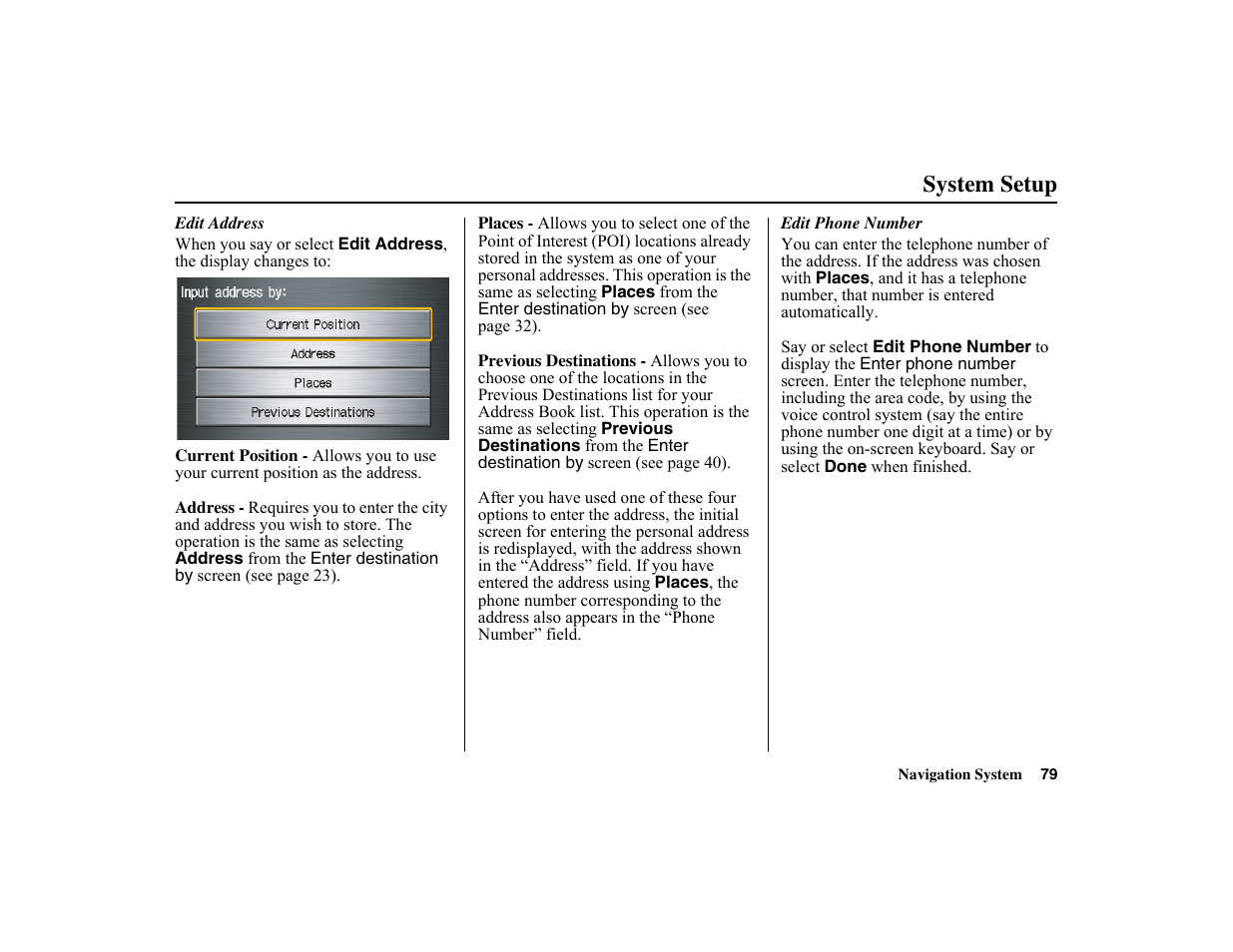 System setup | HONDA 2010 Insight Navigation User Manual | Page 80 / 153