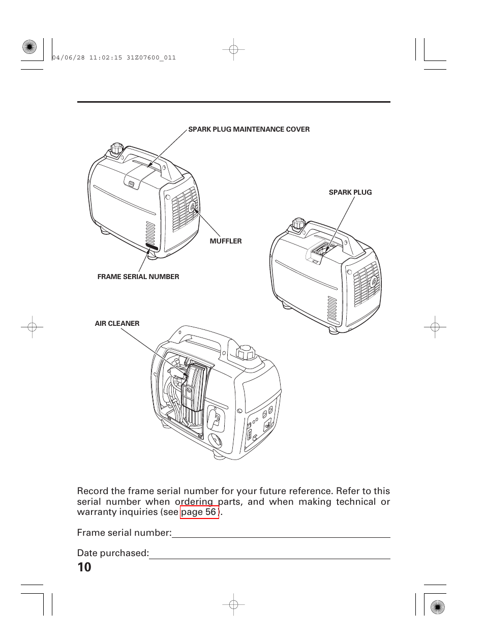 HONDA EU2000i User Manual | Page 12 / 63