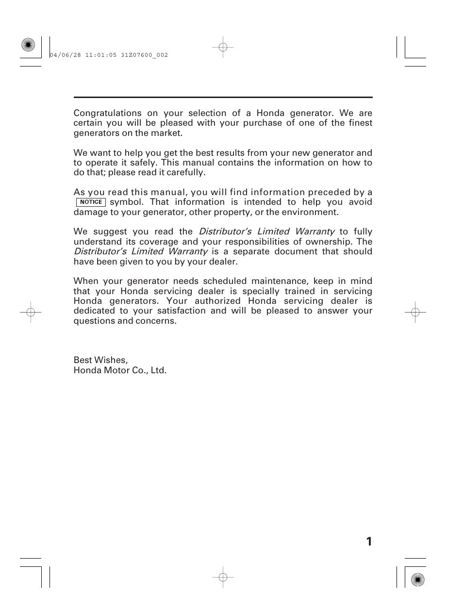 HONDA EU2000i User Manual | Page 3 / 63