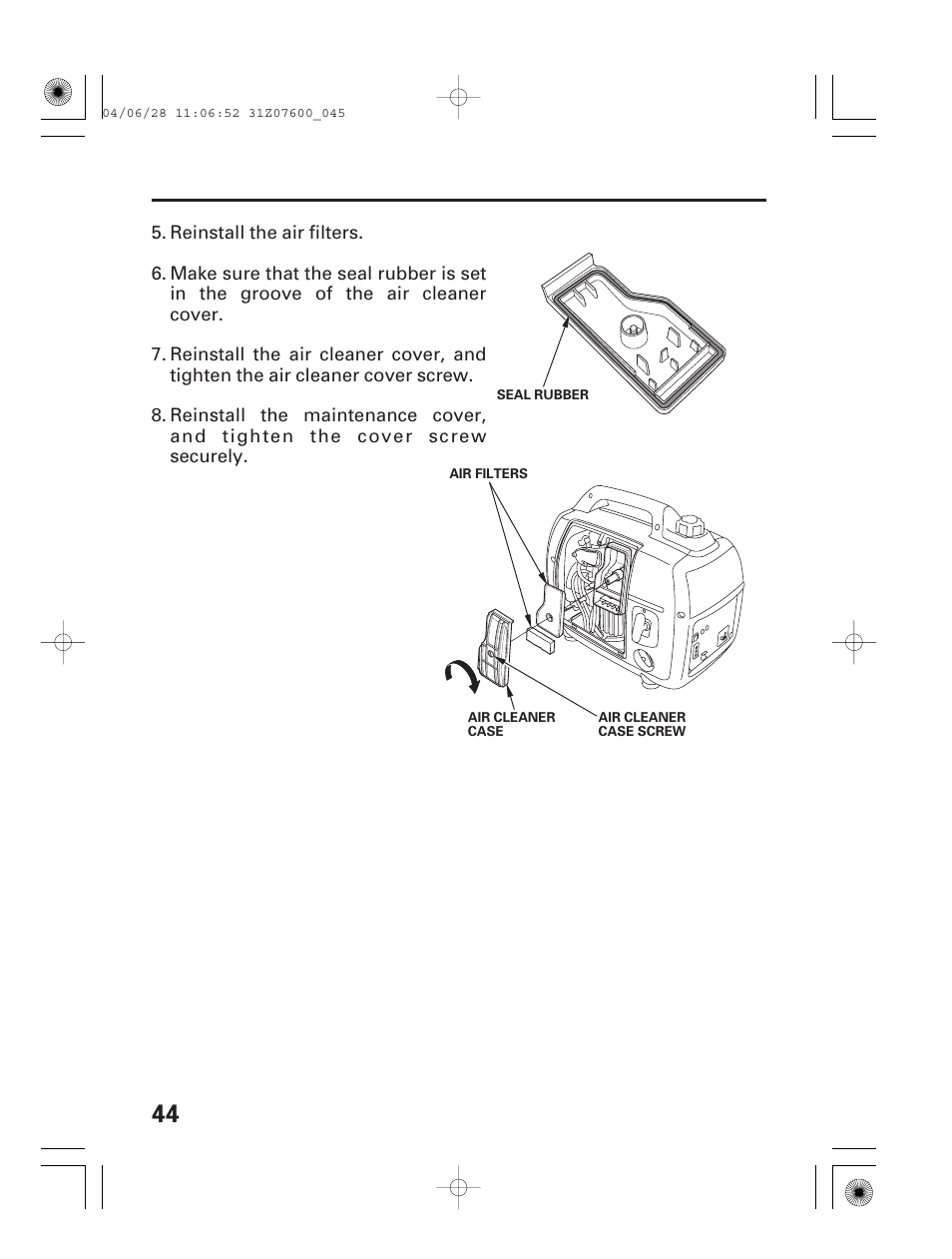 HONDA EU2000i User Manual | Page 46 / 63