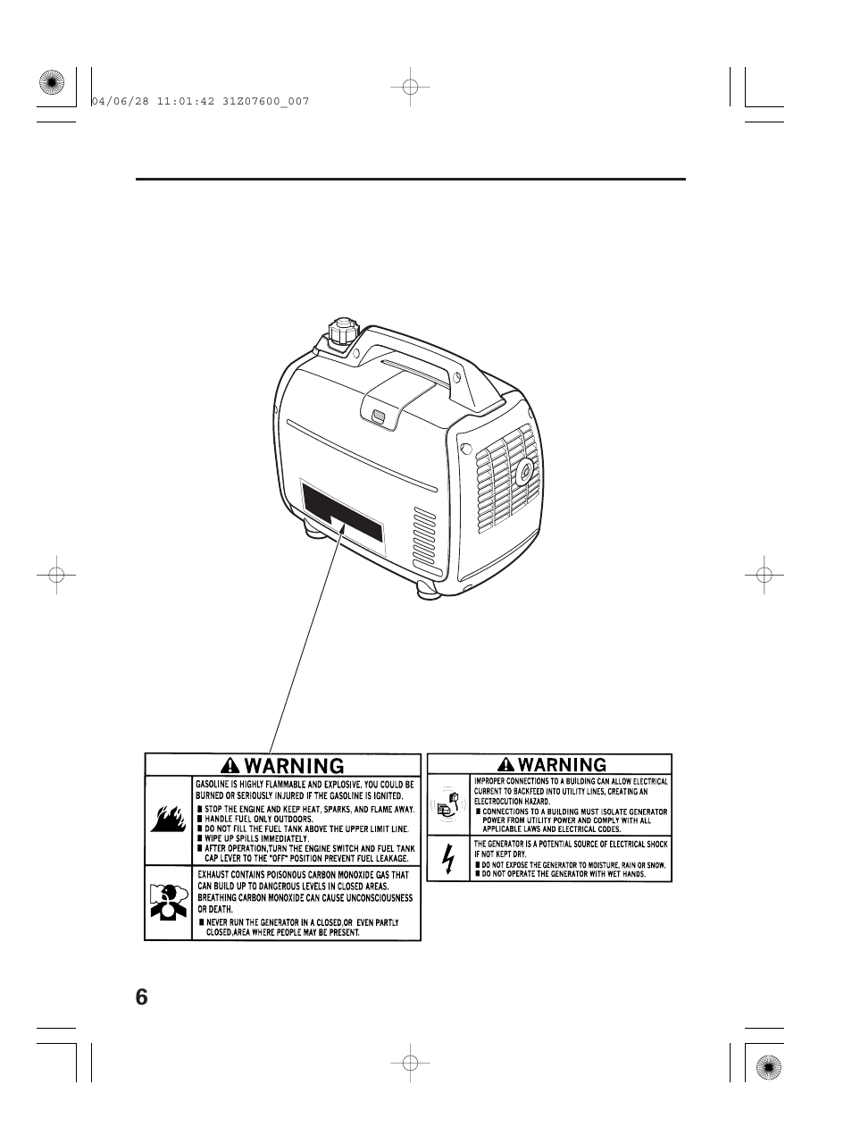 HONDA EU2000i User Manual | Page 8 / 63