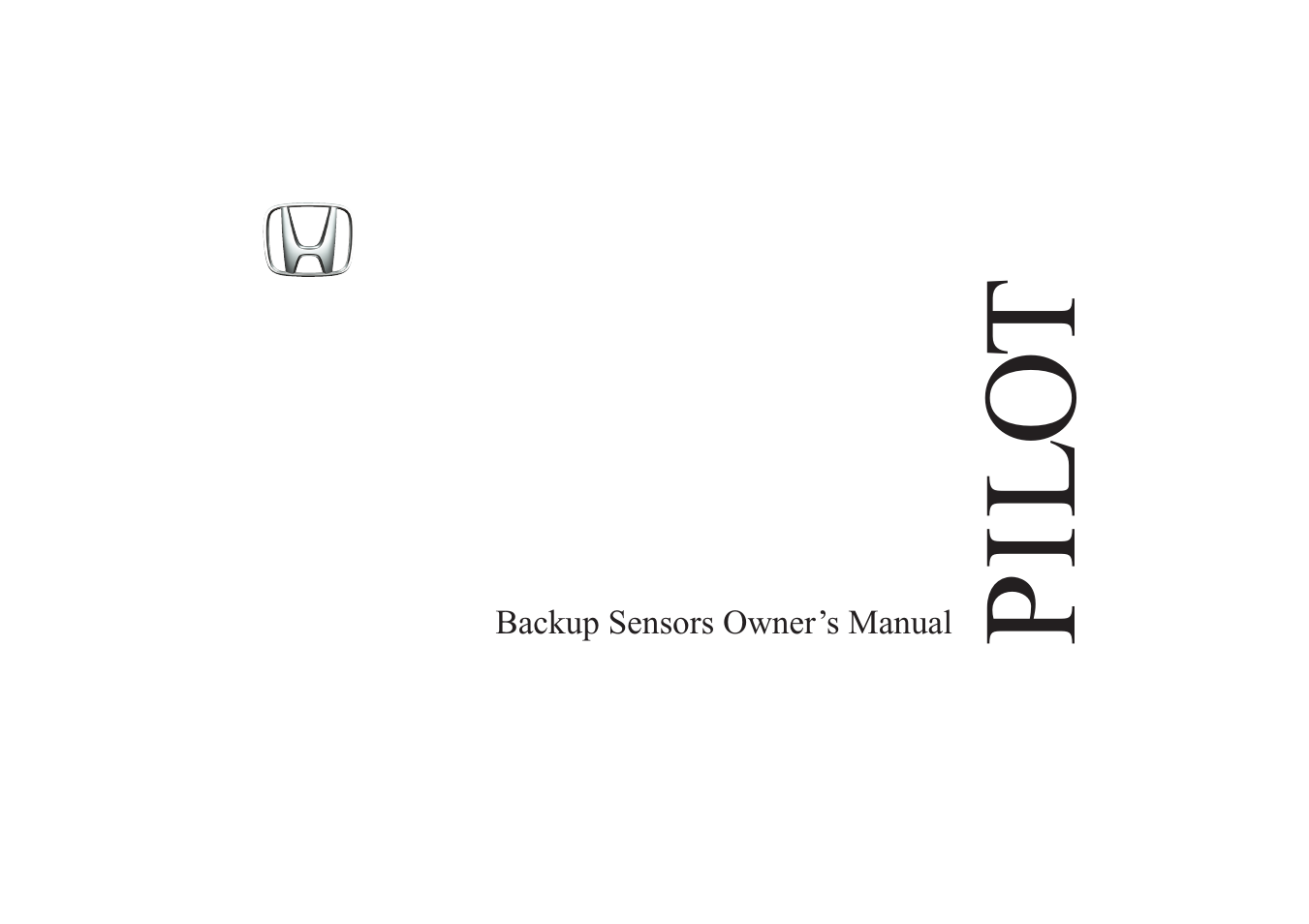 HONDA Backup Sensors 08V67-S9V-1000-81 User Manual | 16 pages