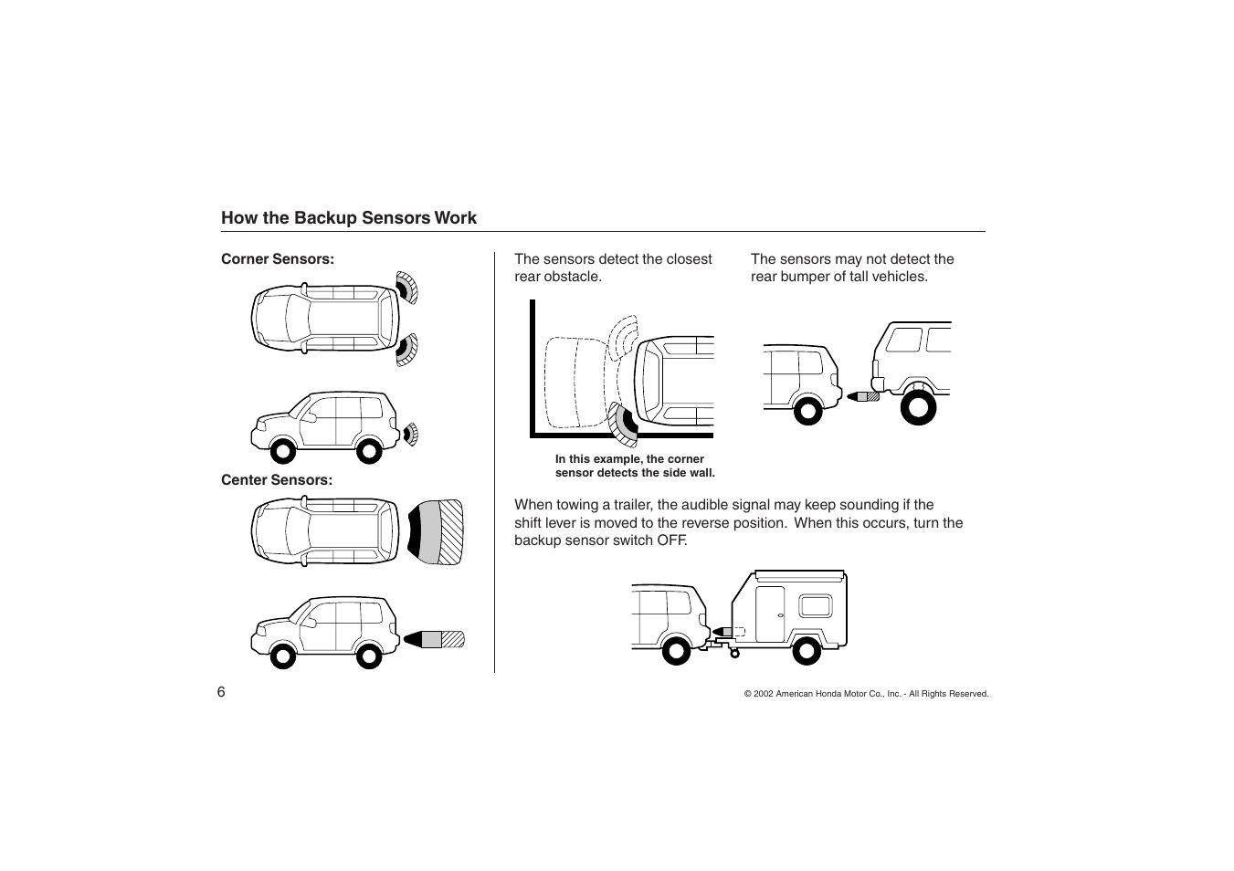 HONDA Backup Sensors 08V67-S9V-1000-81 User Manual | Page 6 / 16