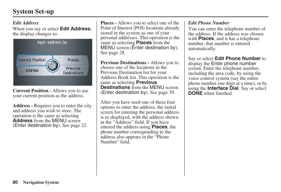 System set-up | HONDA 2008 Accord 00X31 TA5 8000 User Manual | Page 81 / 149