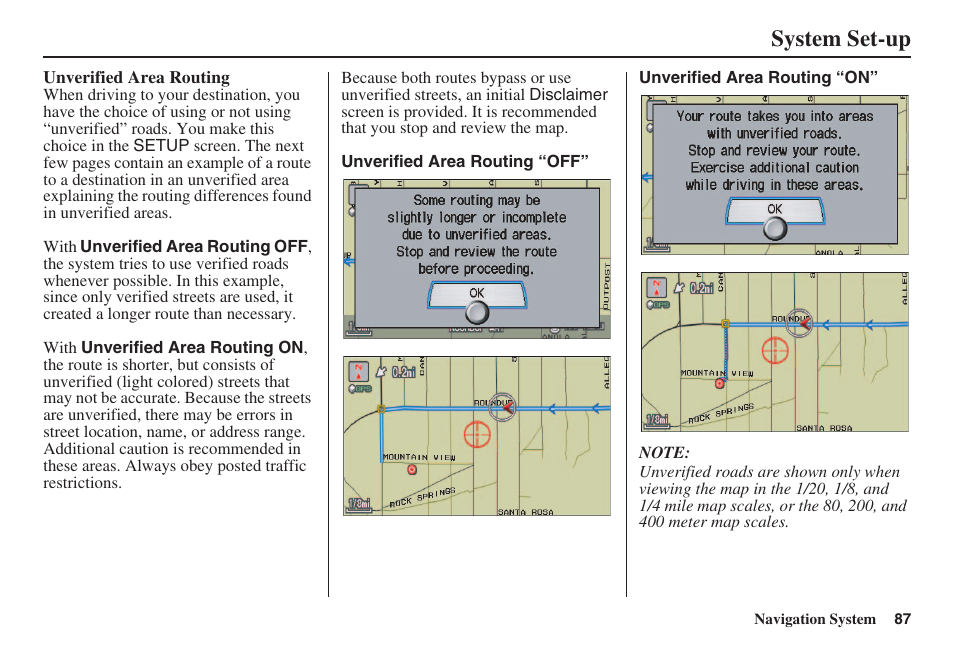 System set-up | HONDA 2008 Accord 00X31 TA5 8000 User Manual | Page 88 / 149