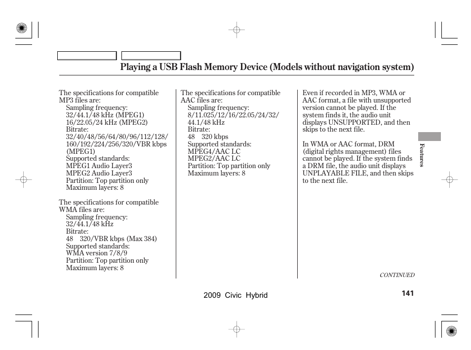 HONDA 2009 Civic Hybrid User Manual | Page 144 / 384