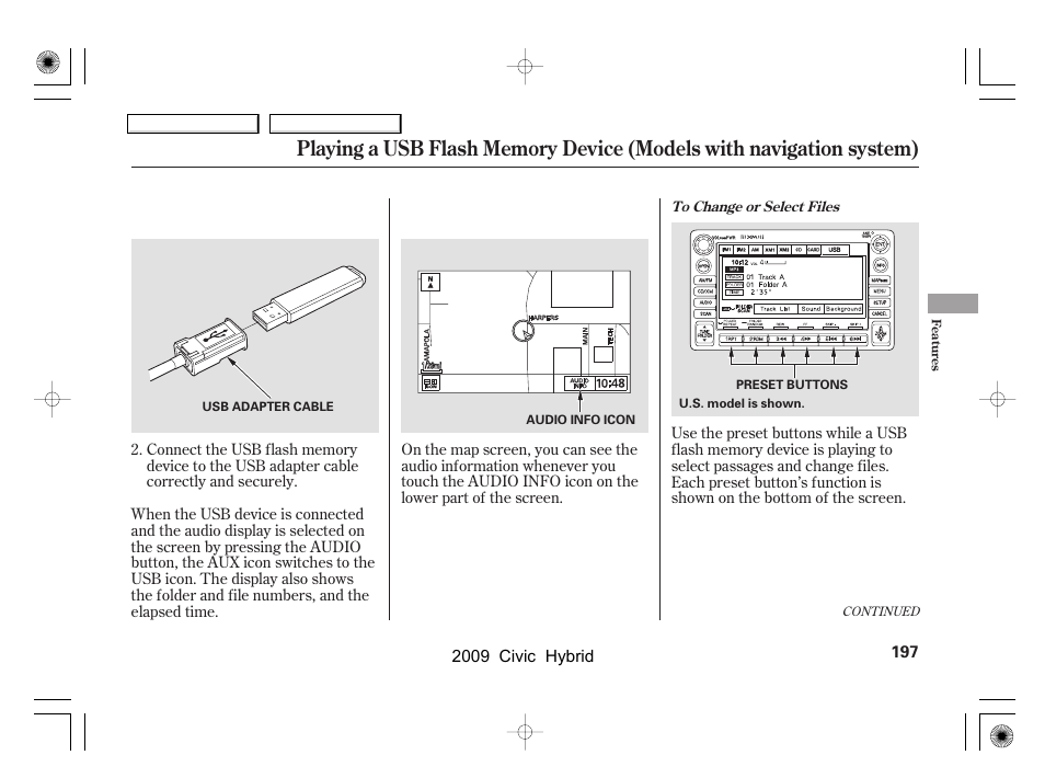 HONDA 2009 Civic Hybrid User Manual | Page 200 / 384