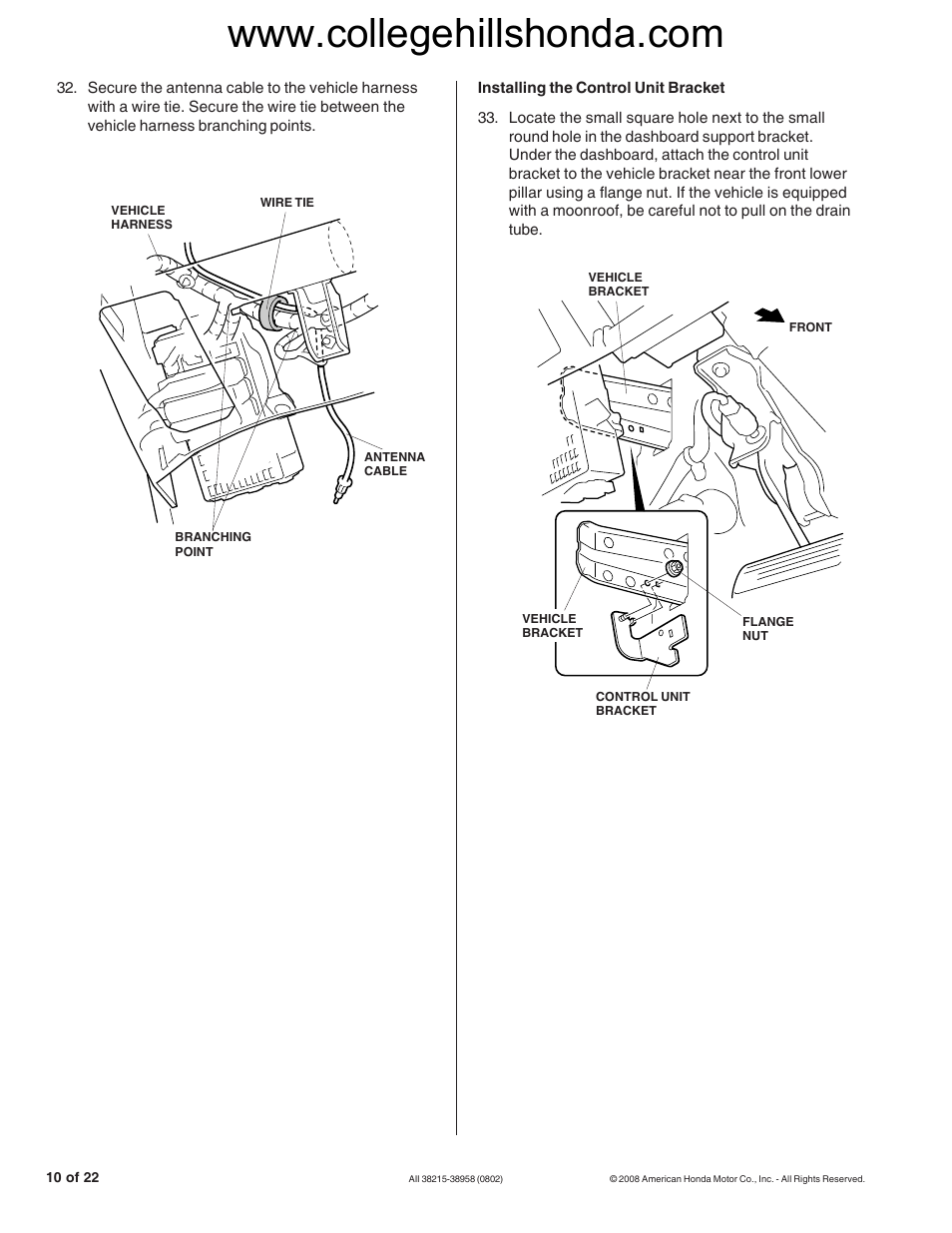 HONDA 08E91-E22-100B User Manual | Page 10 / 22