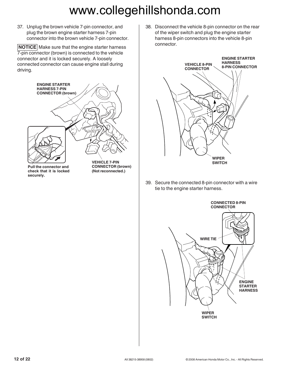 HONDA 08E91-E22-100B User Manual | Page 12 / 22