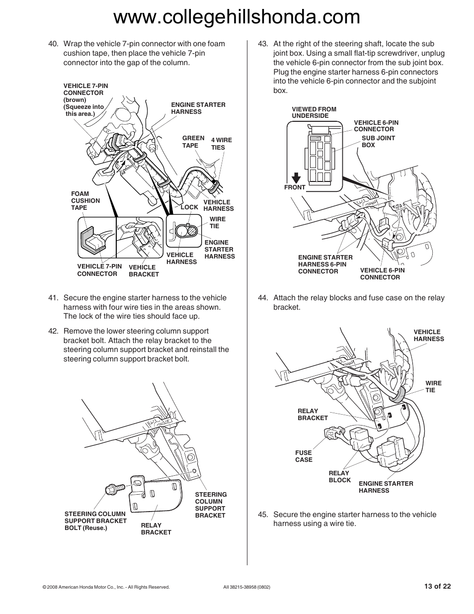 HONDA 08E91-E22-100B User Manual | Page 13 / 22
