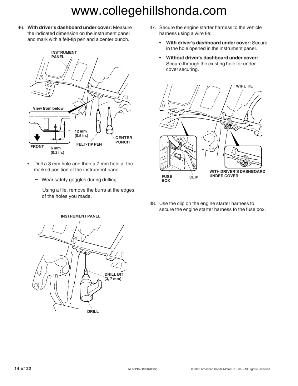 HONDA 08E91-E22-100B User Manual | Page 14 / 22