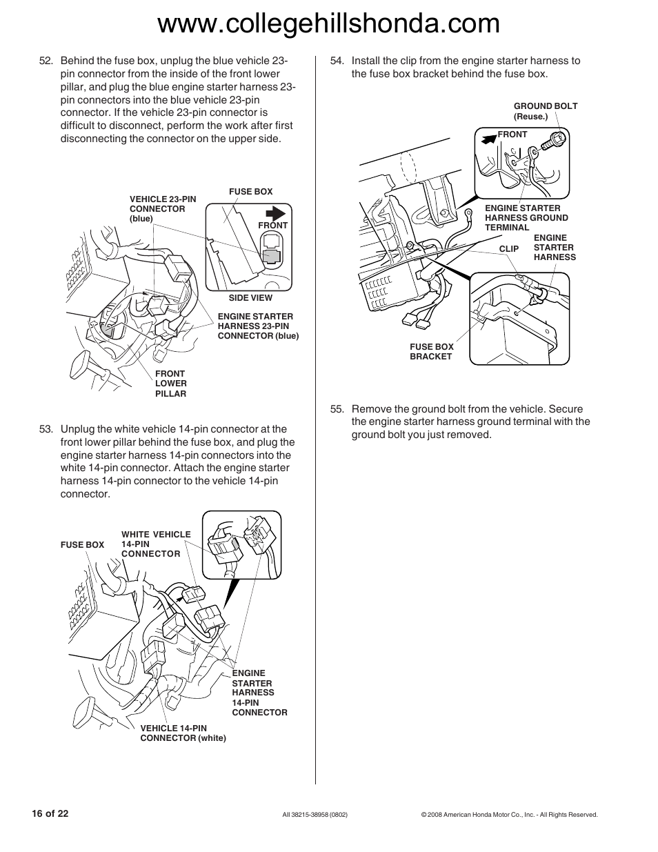 HONDA 08E91-E22-100B User Manual | Page 16 / 22
