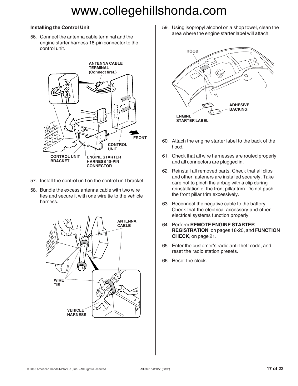 HONDA 08E91-E22-100B User Manual | Page 17 / 22