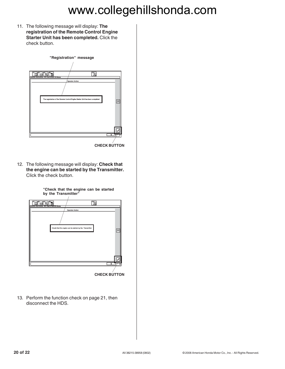 HONDA 08E91-E22-100B User Manual | Page 20 / 22