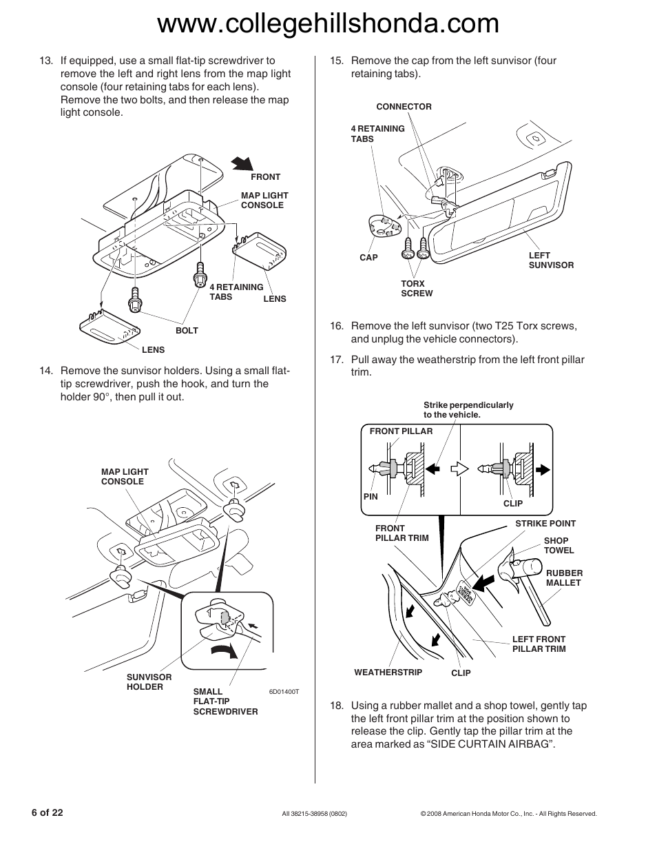 HONDA 08E91-E22-100B User Manual | Page 6 / 22