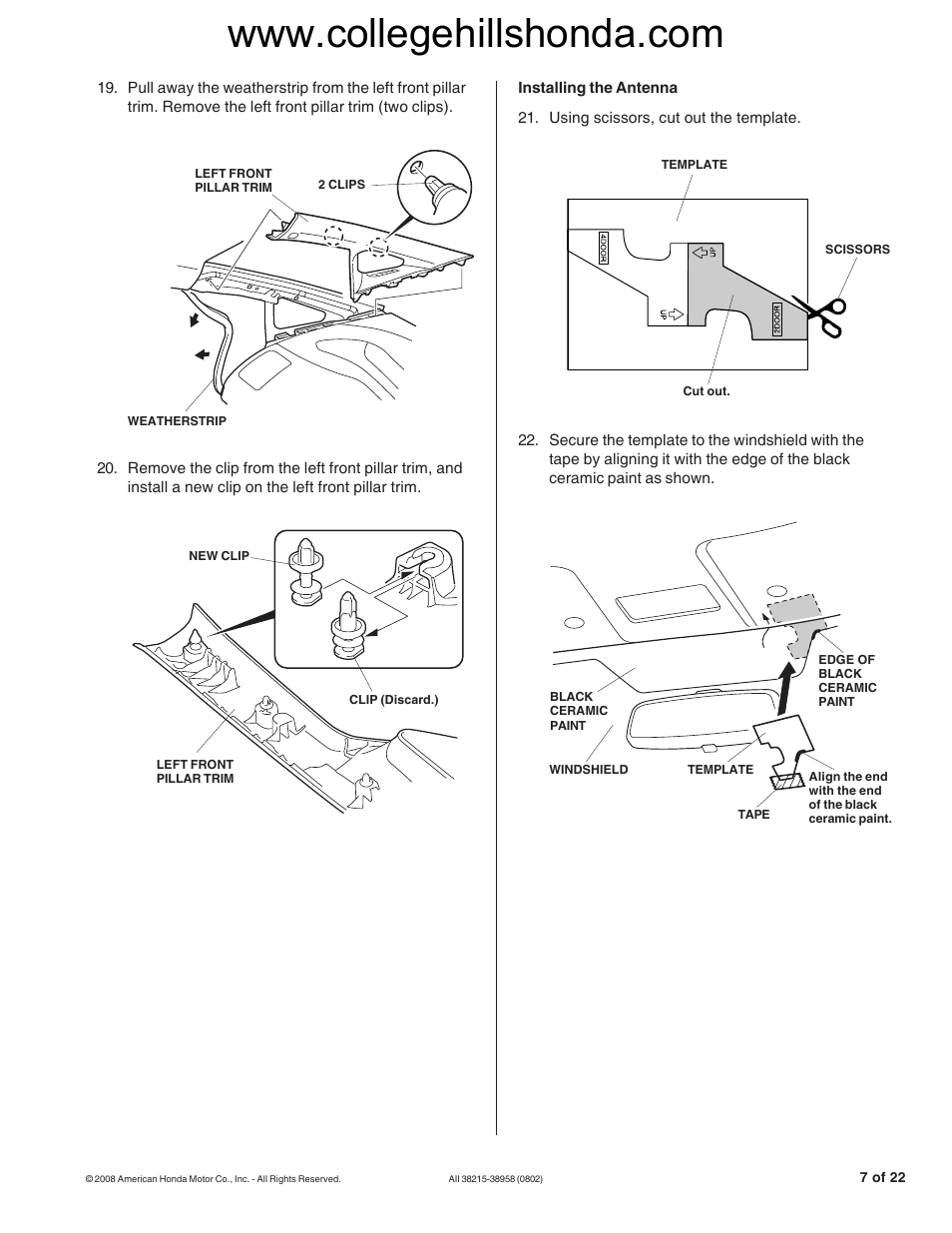 HONDA 08E91-E22-100B User Manual | Page 7 / 22