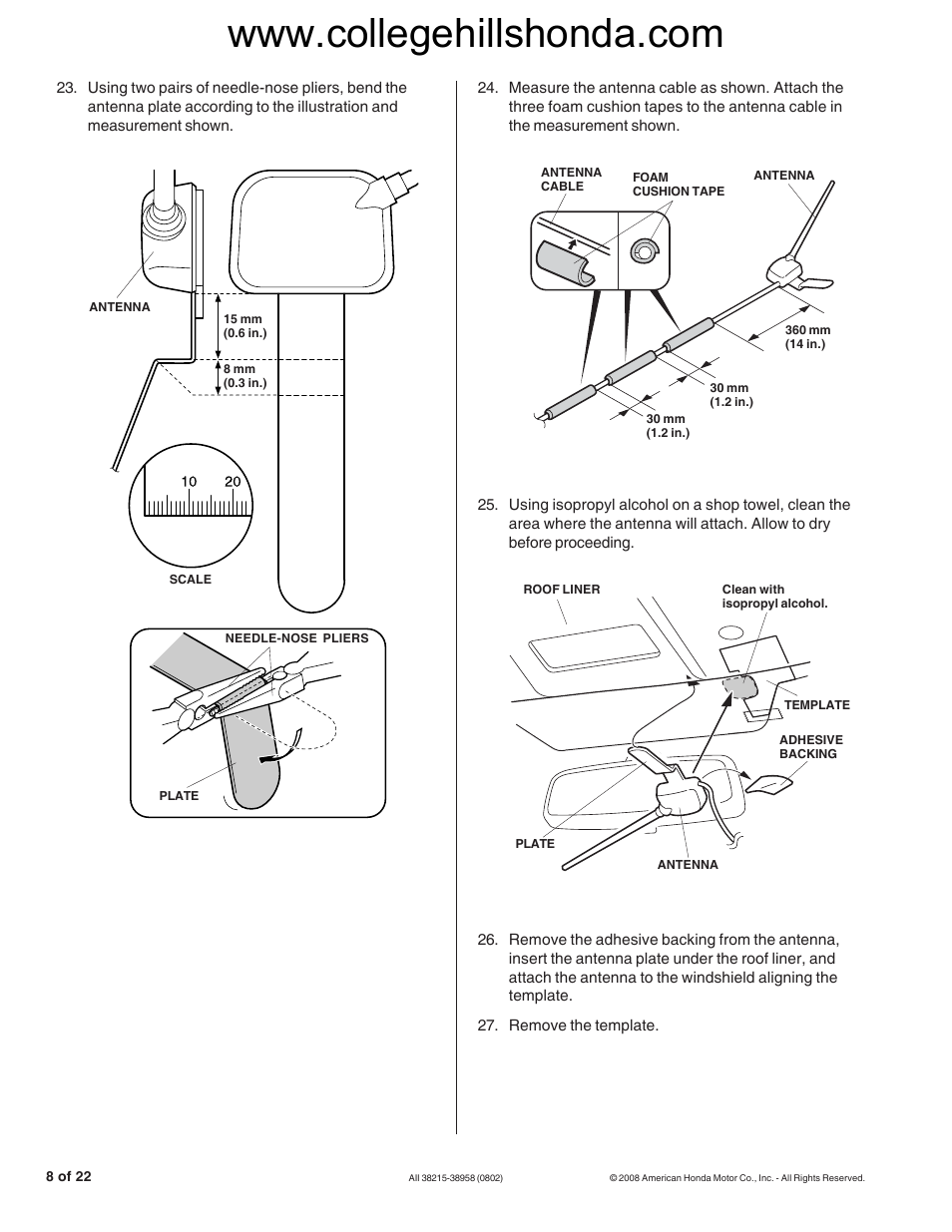 HONDA 08E91-E22-100B User Manual | Page 8 / 22