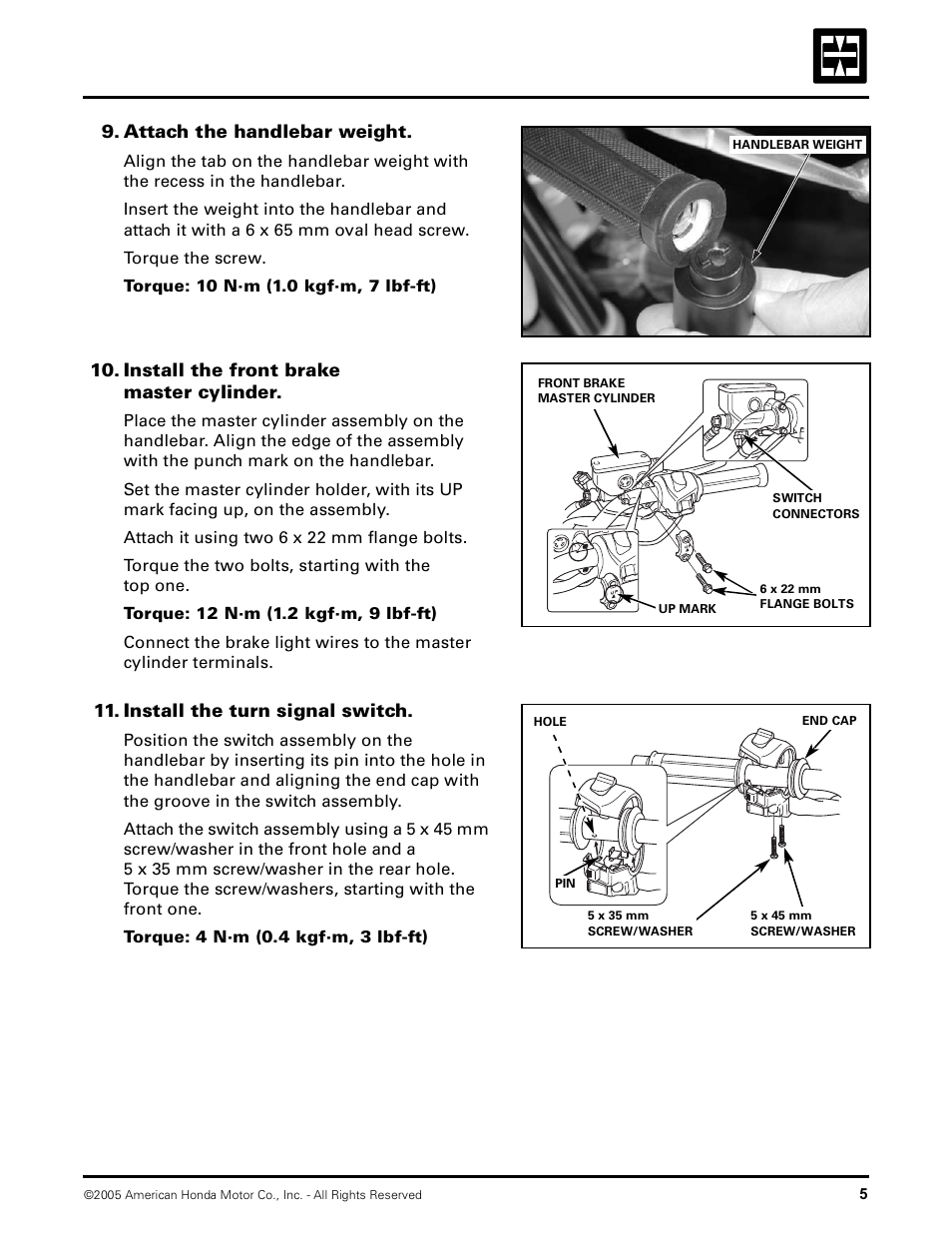 HONDA 2005 CB900F User Manual | Page 8 / 18