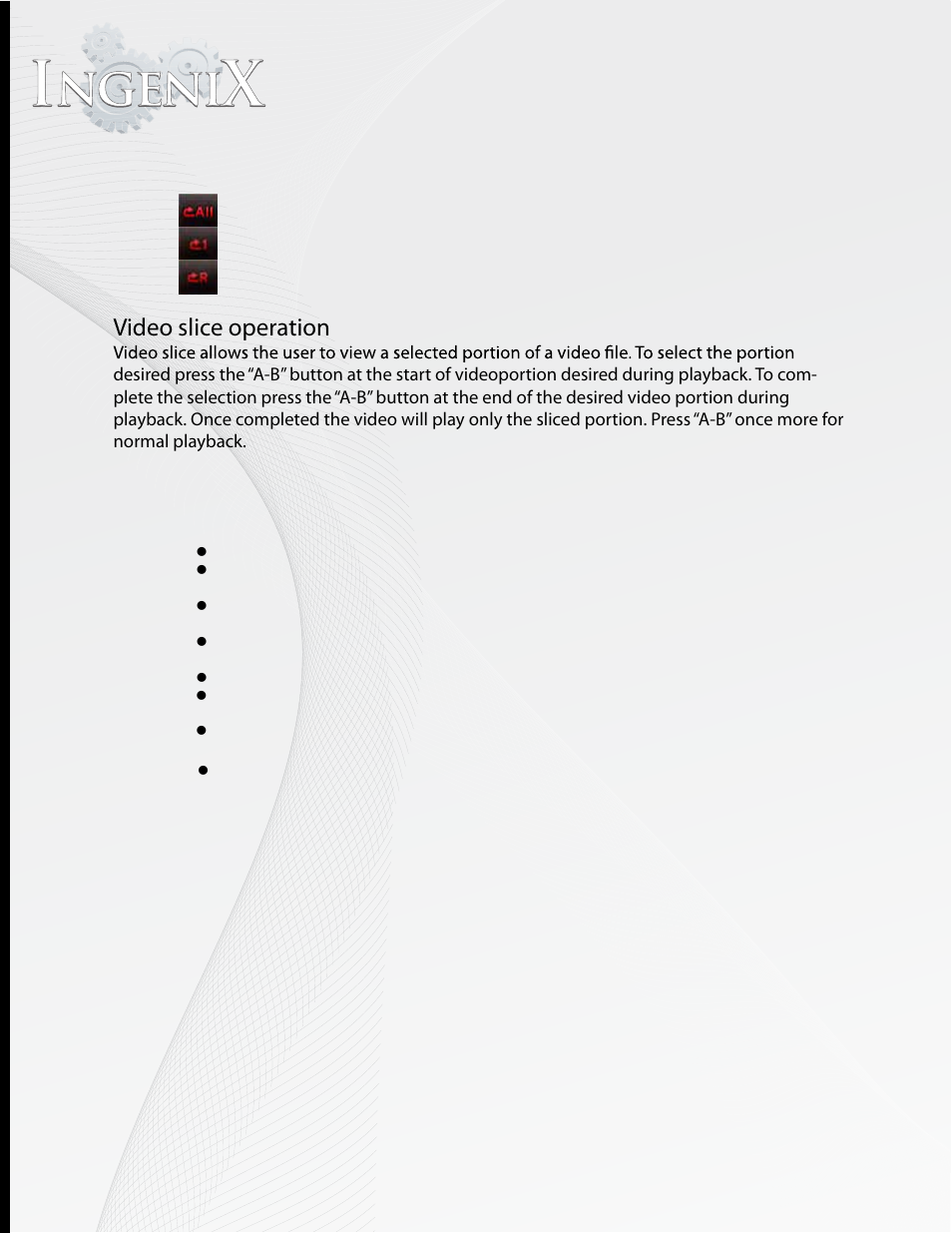 Video slice operation, P ull down menu in the video player source | HONDA P-81ACRD User Manual | Page 99 / 140