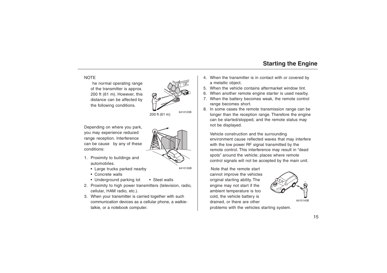Starting the engine | HONDA Accord: Remote Engine Starter System User Manual | Page 15 / 31