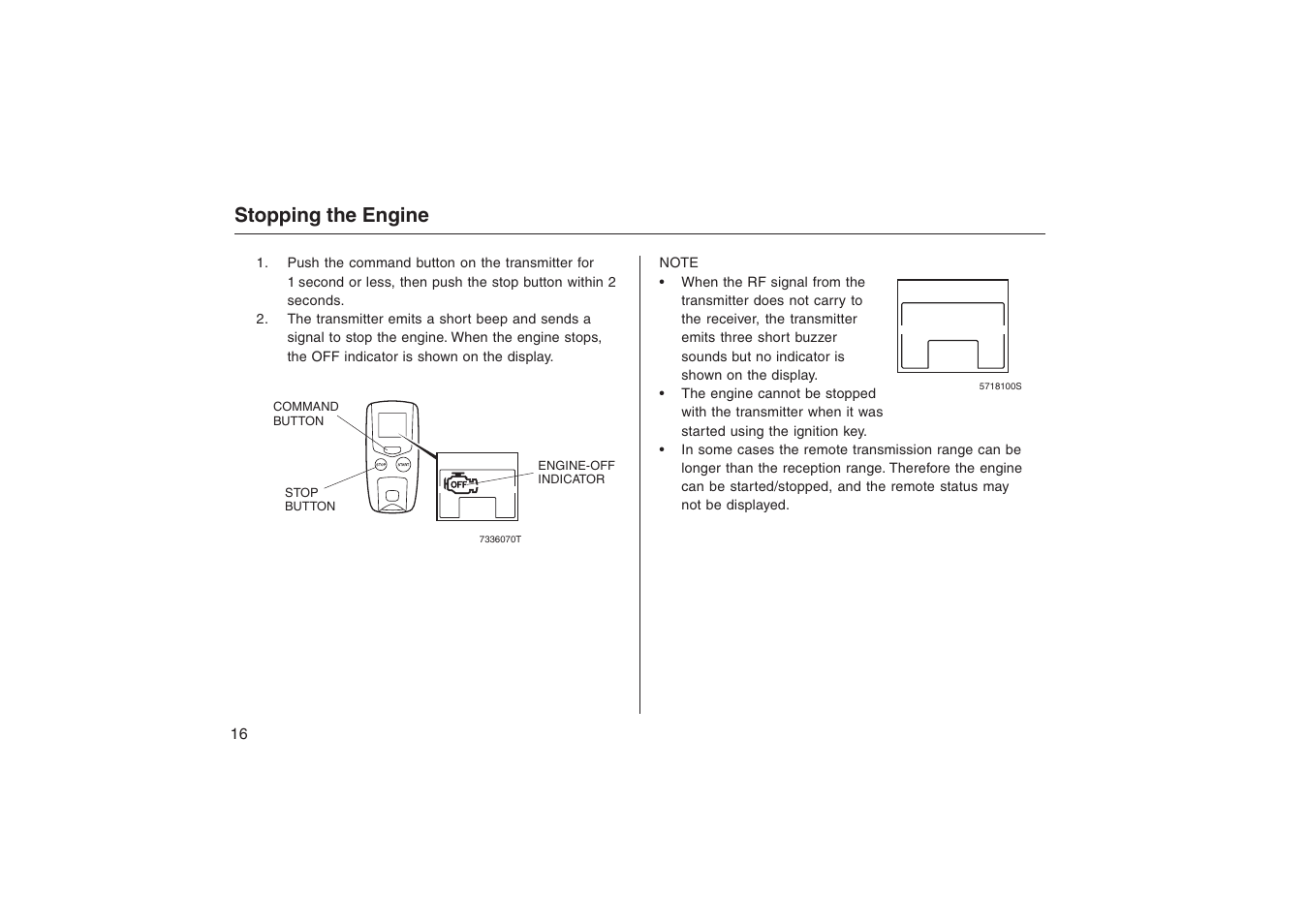 Stopping the engine | HONDA Accord: Remote Engine Starter System User Manual | Page 16 / 31