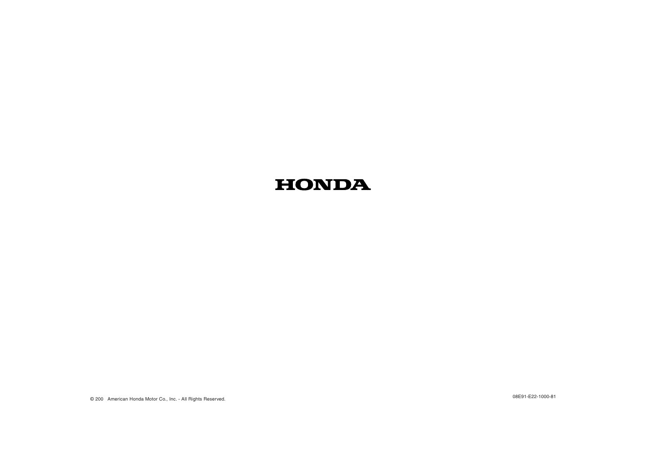 HONDA Accord: Remote Engine Starter System User Manual | Page 31 / 31