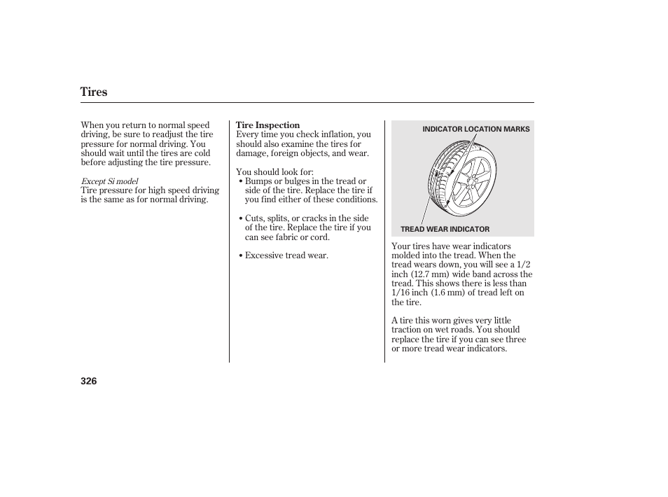 Tires | HONDA 2010 Civic Coupe User Manual | Page 332 / 402