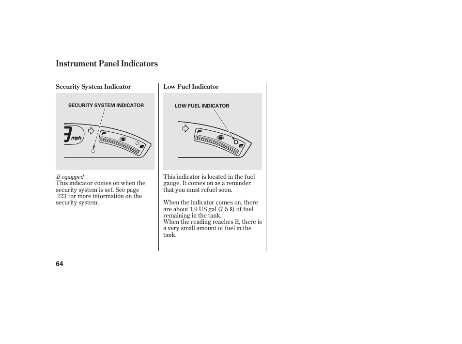 Instrument panel indicators | HONDA 2010 Civic Coupe User Manual | Page 70 / 402